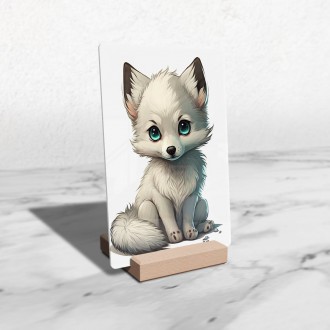 Akrylové sklo Malá biela líška