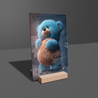 Akrylové sklo Animovaný modrý medveď