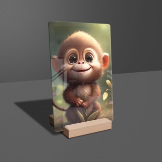 Akrylové sklo Roztomilý opičiak