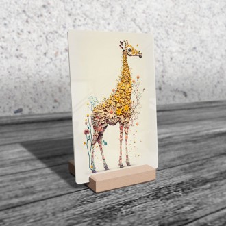 Akrylové sklo Kvetinové žirafa