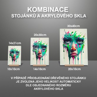 Akrylové sklo Graffiti tvár