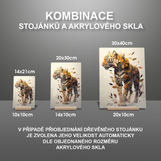 Akrylové sklo Kvetinový tiger