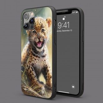 Kryt na mobil Akvarelový leopard