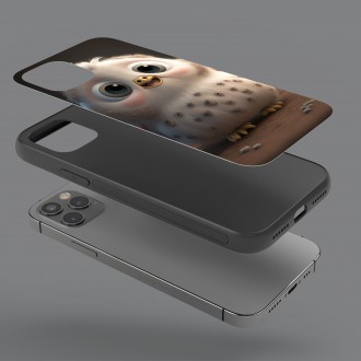 Kryt na mobil Animovaná biela sova