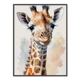 Akvarelová žirafa