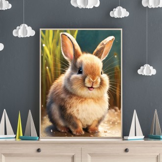 Akvarelový zajac