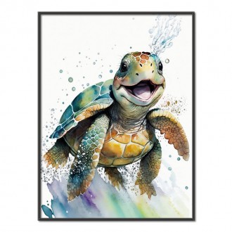 Akvarelová korytnačka