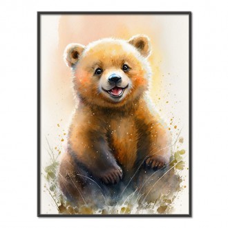 Akvarelový medveď