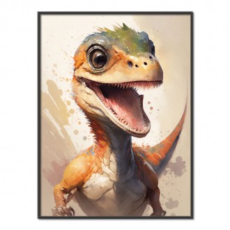 Akvarelový dinosaur
