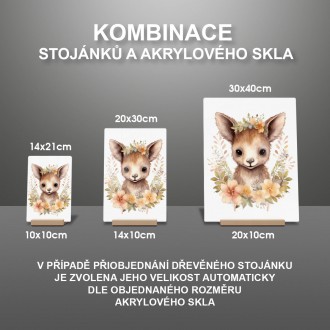 Akrylové sklo Mláďa srnky v kvetoch