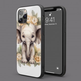 Kryt na mobil Mláďa slona v kvetoch