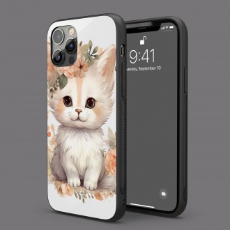 Kryt na mobil Mláďa mačky v kvetoch