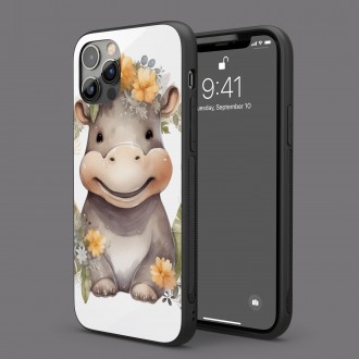 Kryt na mobil Mláďa hrocha v kvetoch