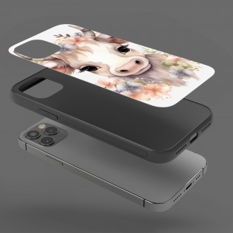 Kryt na mobil Mláďa kravy v kvetoch