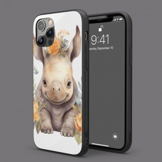 Kryt na mobil Mláďa nosorožca v kvetoch