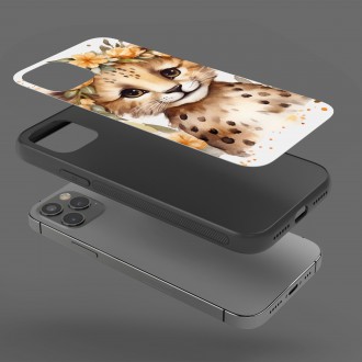 Kryt na mobil Mláďa leoparda v kvetoch