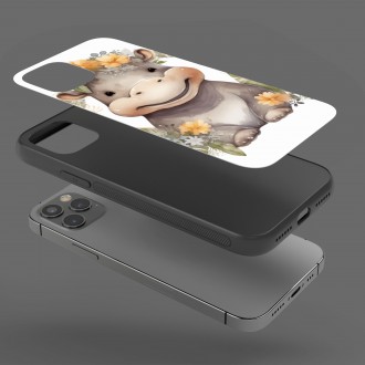 Kryt na mobil Mláďa hrocha v kvetoch