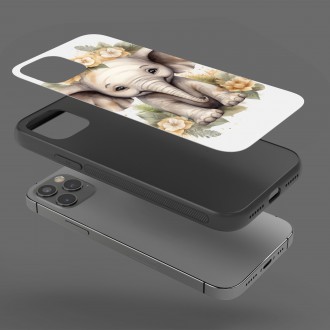 Kryt na mobil Mláďa slona v kvetoch