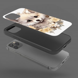 Kryt na mobil Mláďa biele líšky v kvetoch