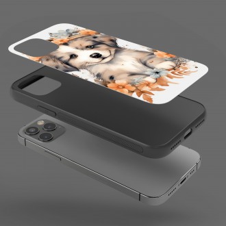 Kryt na mobil Mláďa psa v kvetoch