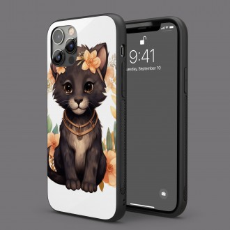 Kryt na mobil Mláďa pantera v kvetoch