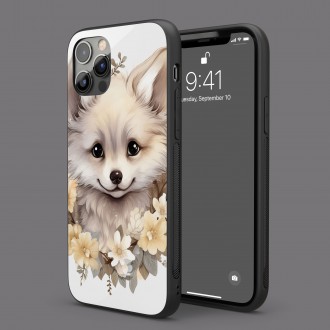 Kryt na mobil Mláďa biele líšky v kvetoch