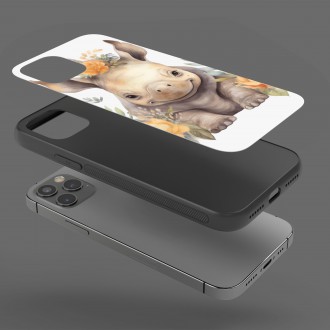Kryt na mobil Mláďa nosorožca v kvetoch