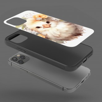 Kryt na mobil Mláďa sliepky v kvetoch