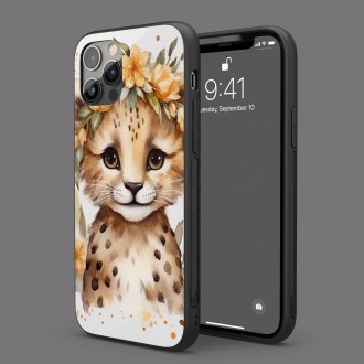 Kryt na mobil Mláďa leoparda v kvetoch