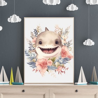 Mláďa žraloka v kvetoch