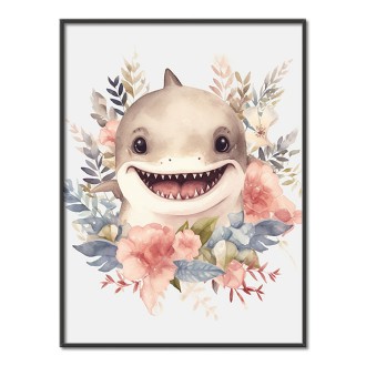 Mláďa žraloka v kvetoch