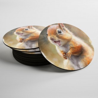 Podtácky Akvarelová veverička