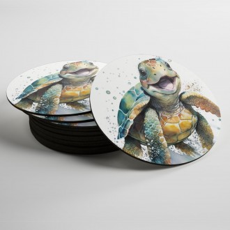 Podtácky Akvarelová korytnačka