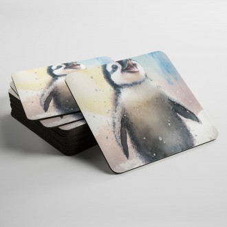 Podtácky Akvarelový tučniak