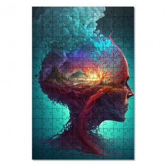 Drevené puzzle Fantastický ľudský mozog 2