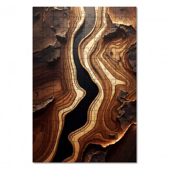 Drevené puzzle Epoxid a drevo 5