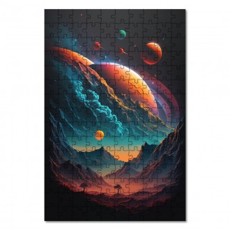 Drevené puzzle Nočný pohľad na vesmír