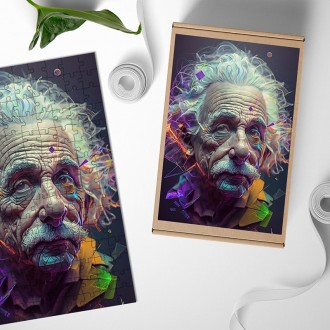 Drevené puzzle Albert Einstein 2