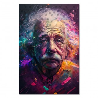 Drevené puzzle Albert Einstein