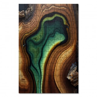 Drevené puzzle Epoxid a drevo 4