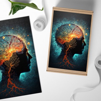 Drevené puzzle Fantastický ľudský mozog