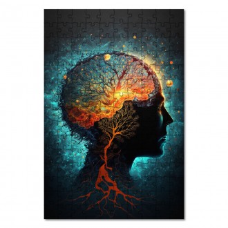 Drevené puzzle Fantastický ľudský mozog