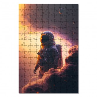 Drevené puzzle Astronaut v hmlovine 2