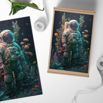 Drevené puzzle Astronaut pod vodou