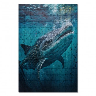 Drevené puzzle Podmorská scenéria Žralok veľrybí