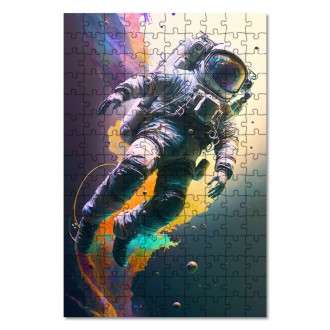 Drevené puzzle Letiaci astronaut