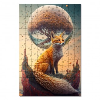 Drevené puzzle Snívajúca líška