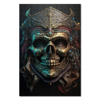 Dřevěné puzzle Pirátská maska
