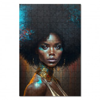 Drevené puzzle Funky Afro