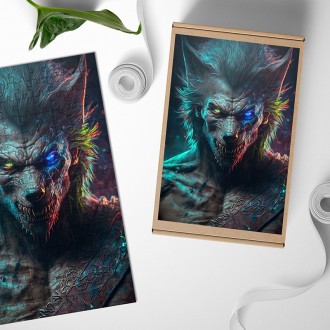 Drevené puzzle Vlkolak